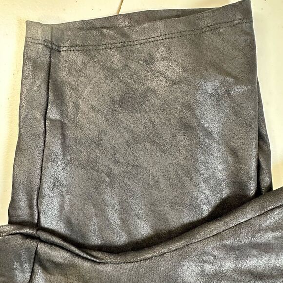 NWT Ava + Viv Plus Size Black Faux Leather Leggings High Waist Ankle - Size 4XL - Picture 3 of 6